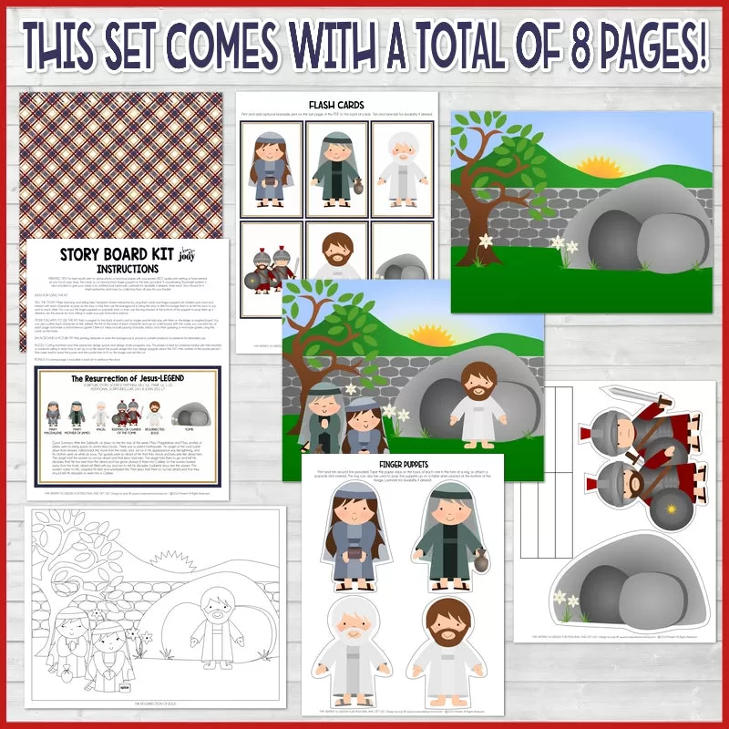 The RESURRECTION of Jesus Christ Story Board & Activity Kit {PRINTABLE}