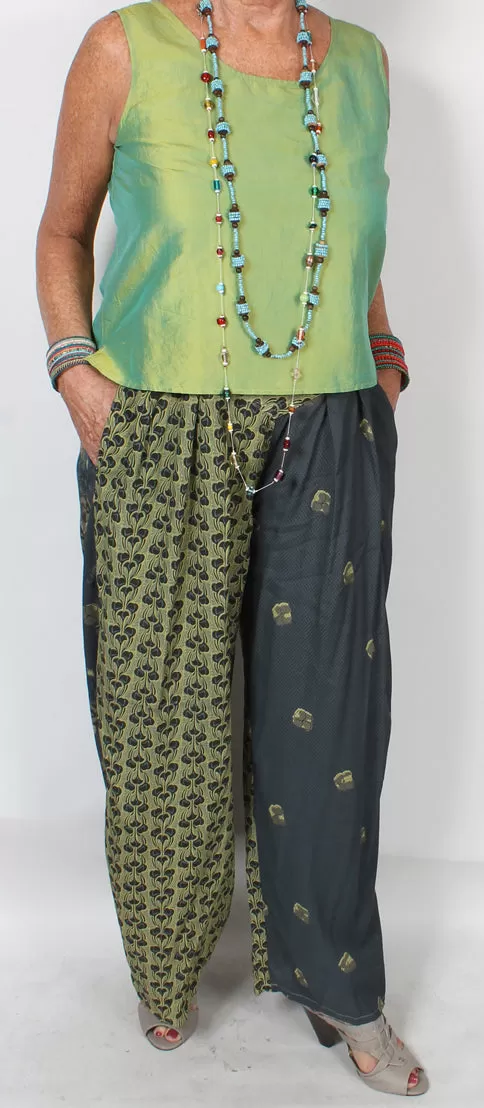 Tienda ho Olive & Gray Boho Pants Nothing-Matches Sml-2x 