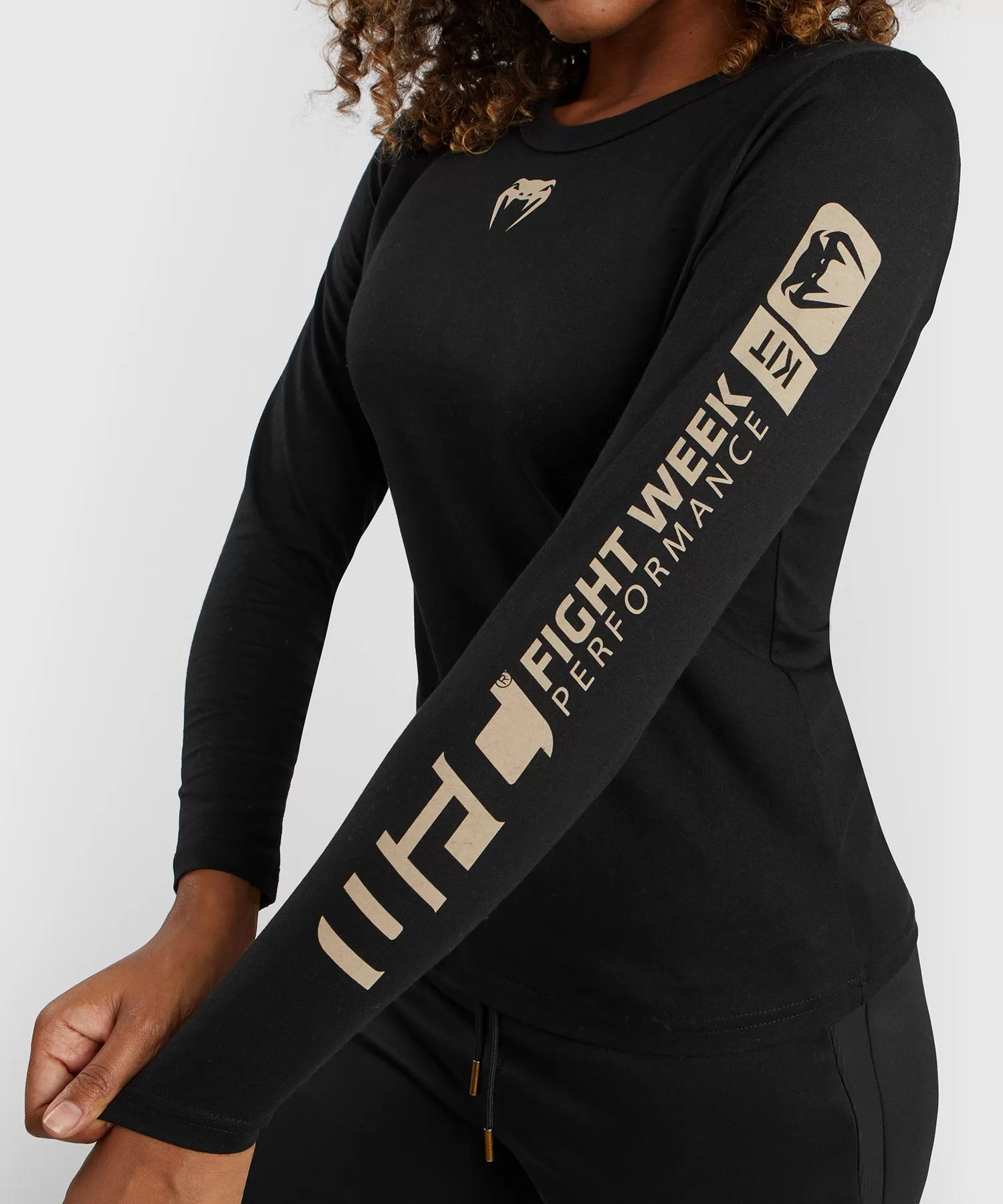 UFC Adrenaline by Venum Fight Week  Women’s Long-sleeve Cotton T-shirt - Black