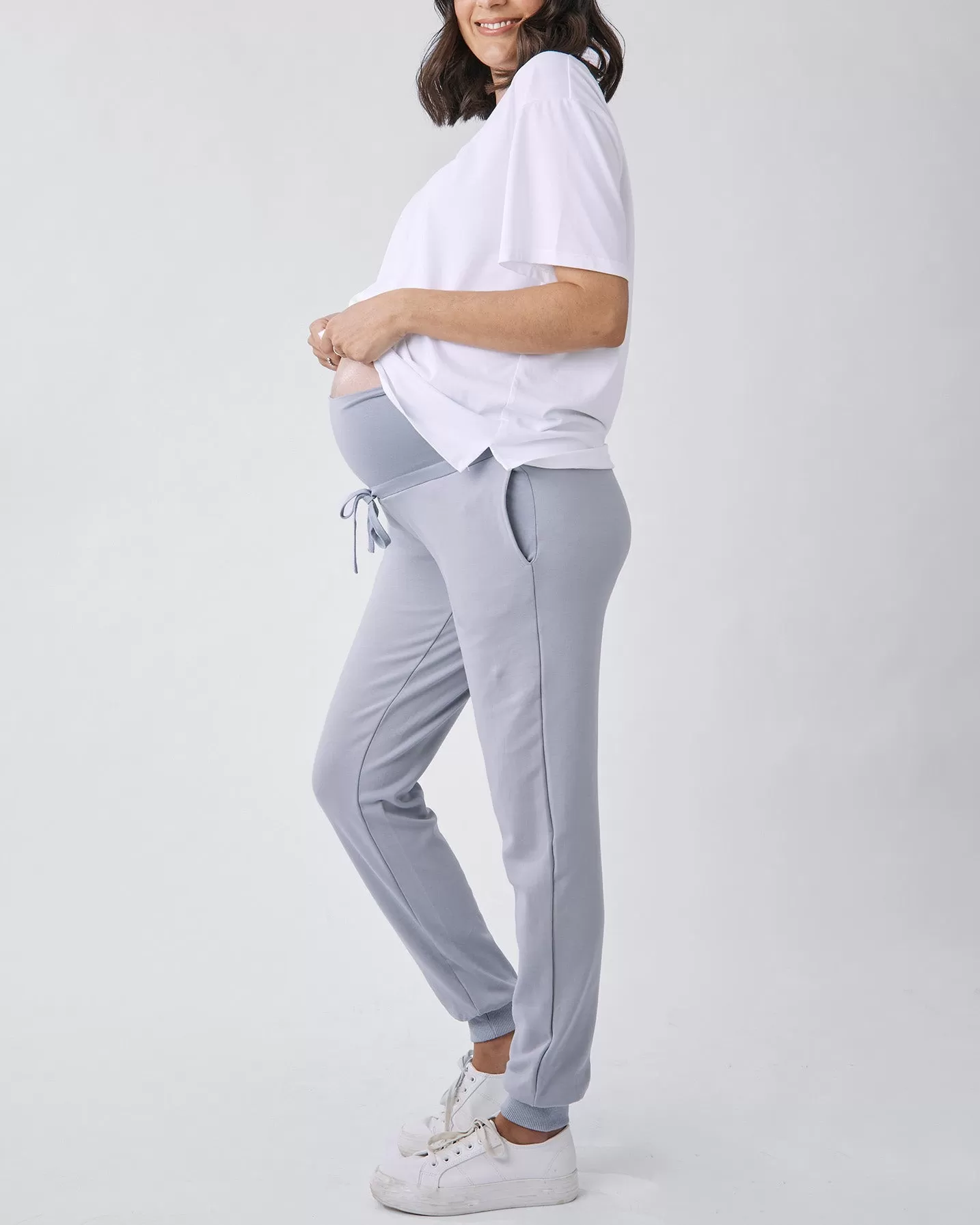 Ultimate Comfort Maternity Sweatpants in Baby Blue