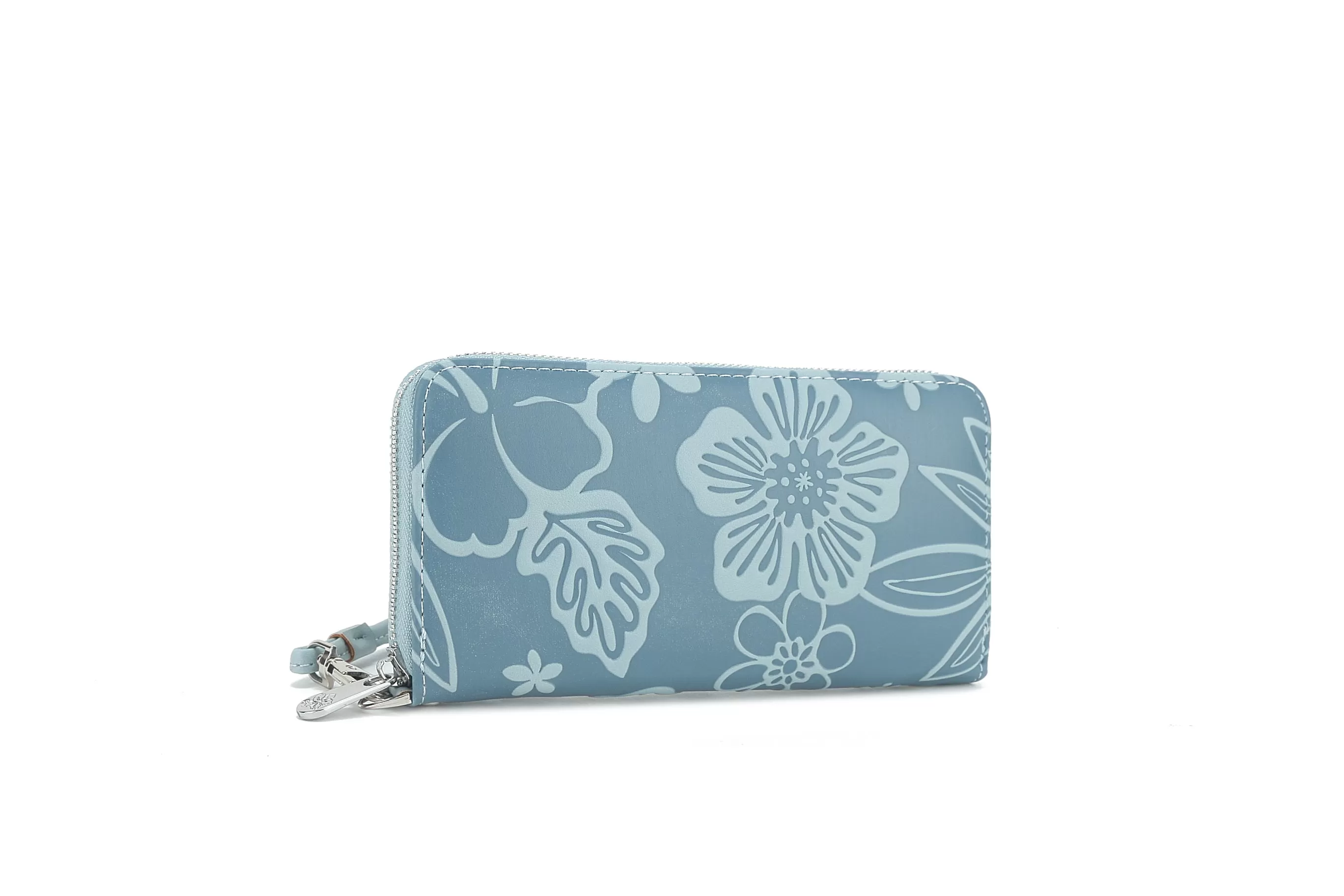 Wallet Kaylee Cherry Blossom Embossed Blue