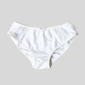 White bikini brief - organic cotton