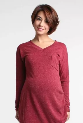 Winda V-Neck Sweater Wine