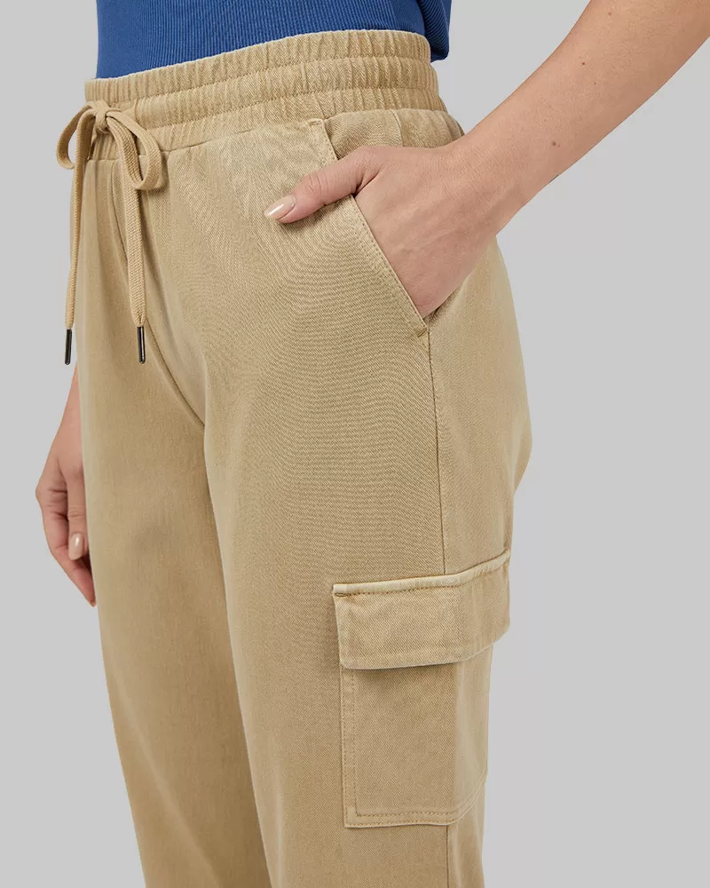 WOMEN'S KNIT CARGO ANKLE PANT