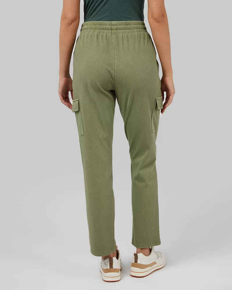 WOMEN'S KNIT CARGO ANKLE PANT