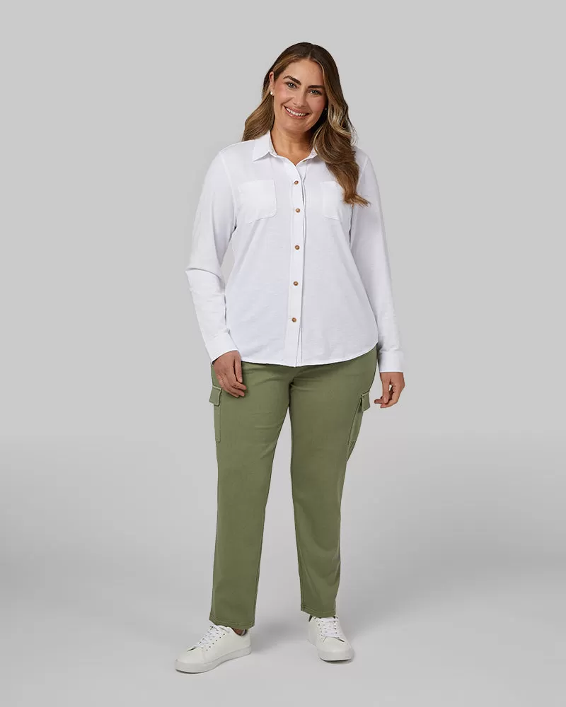 WOMEN'S KNIT CARGO ANKLE PANT