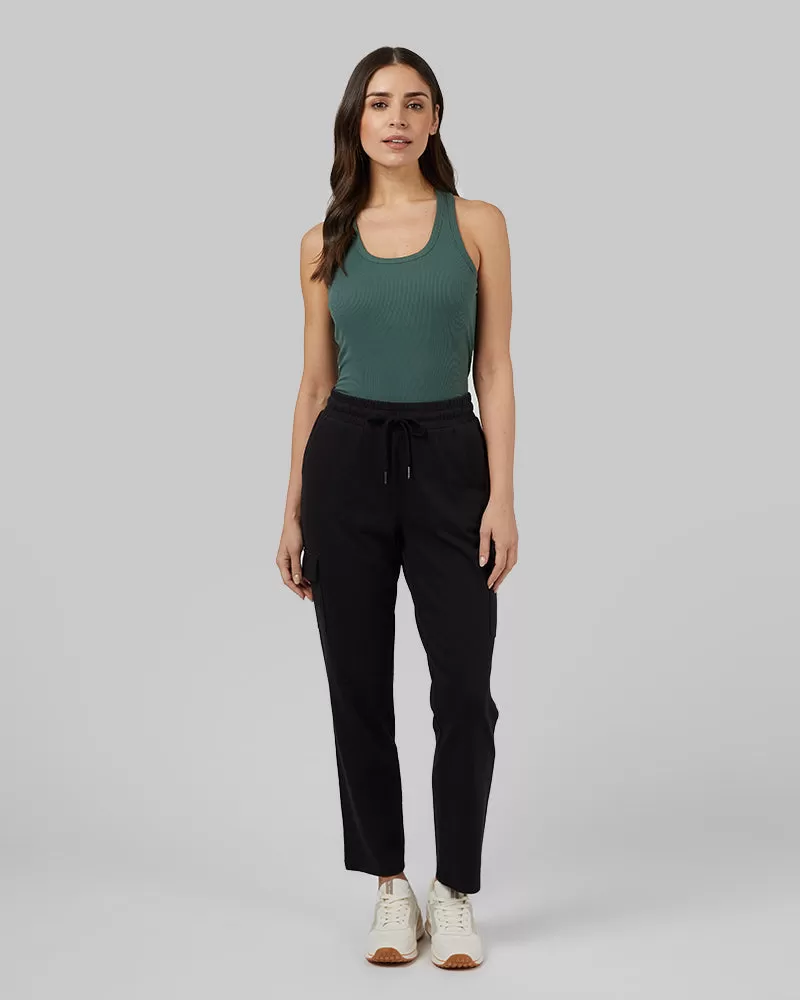 WOMEN'S KNIT CARGO ANKLE PANT