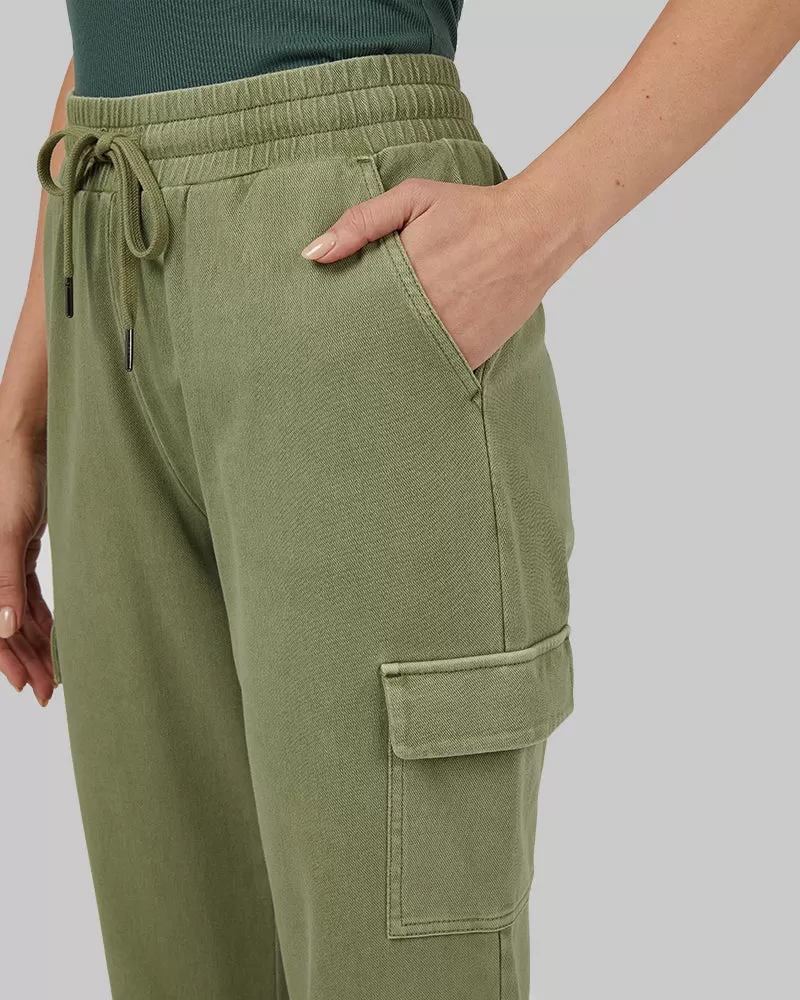 WOMEN'S KNIT CARGO ANKLE PANT