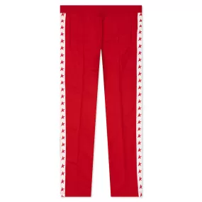 Women's Star Wide Leg Jogging Pant - Tango Red/White