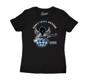 Womens University Blue 9 Shirt - Trust Angel - Black