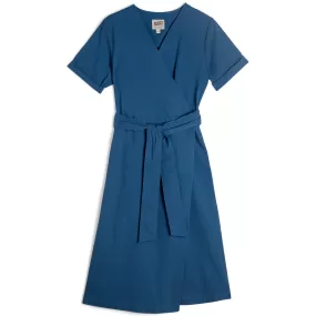 Wrap Dress - Seersucker 40s - Blue